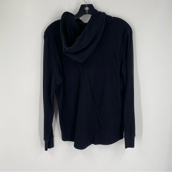 American Eagle Outfitters Black Waffle Knit Hoodie size S - Picture 3 of 3